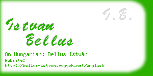 istvan bellus business card