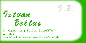 istvan bellus business card